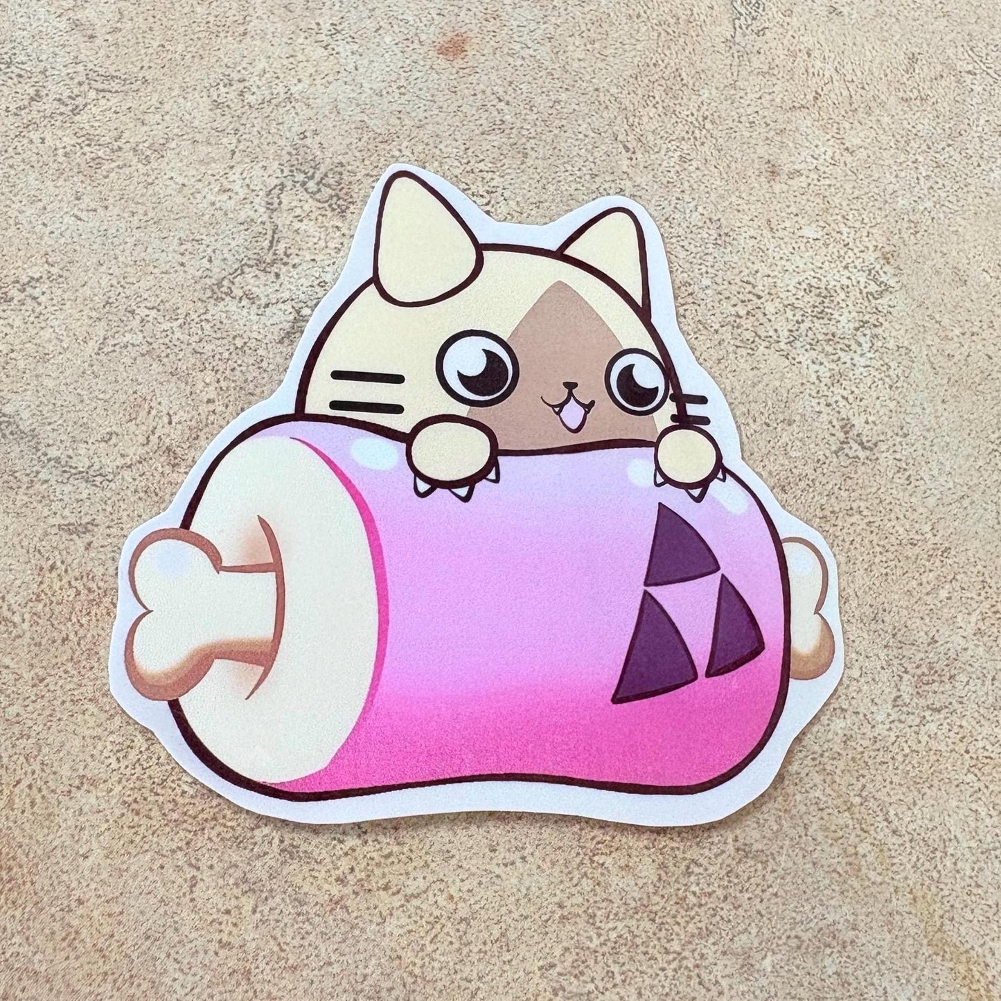 Hungry Palico Vinyl Sticker! *waterproof*