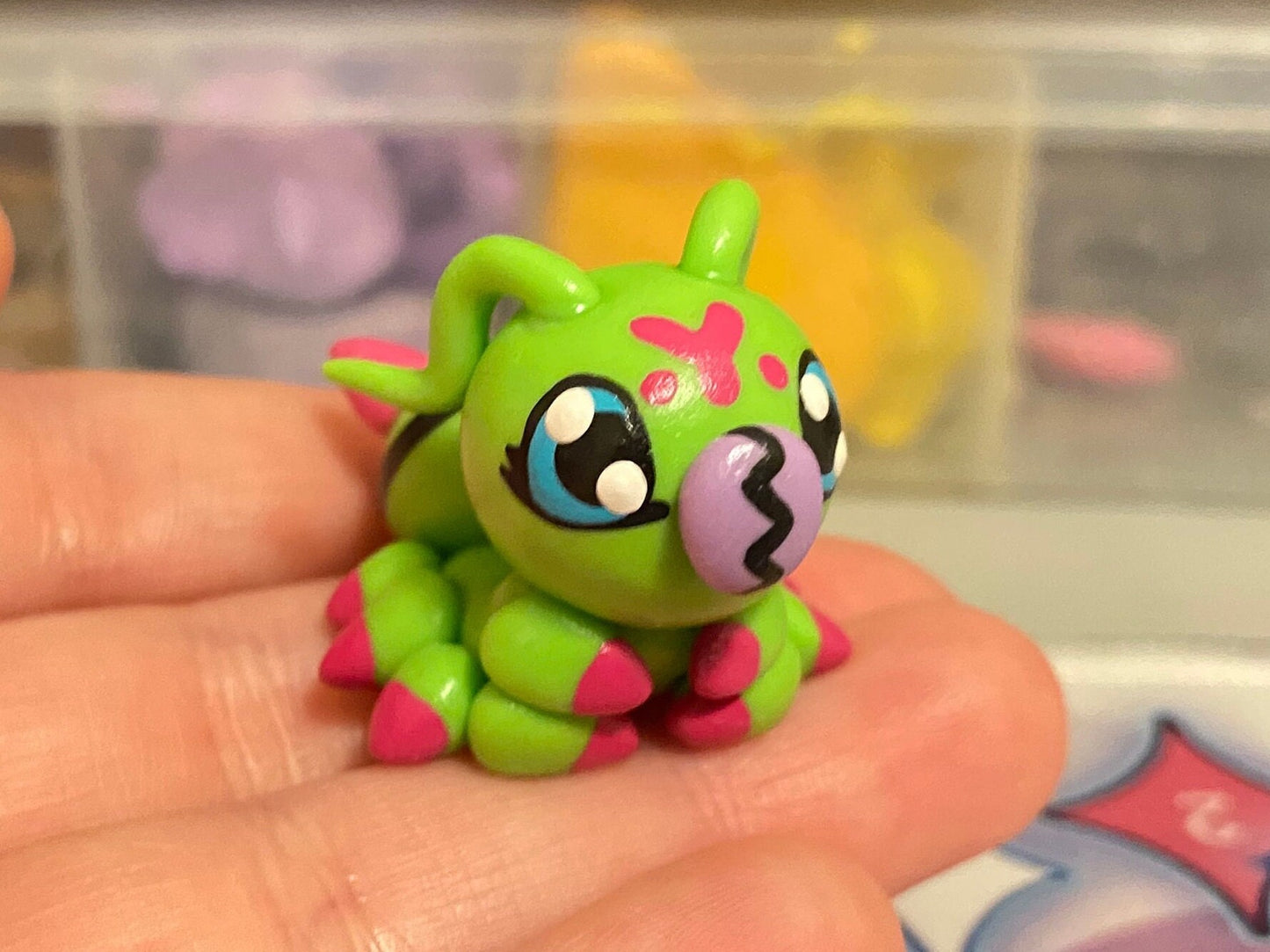 Wormmon Digimon TCG Memory Marker/Counter