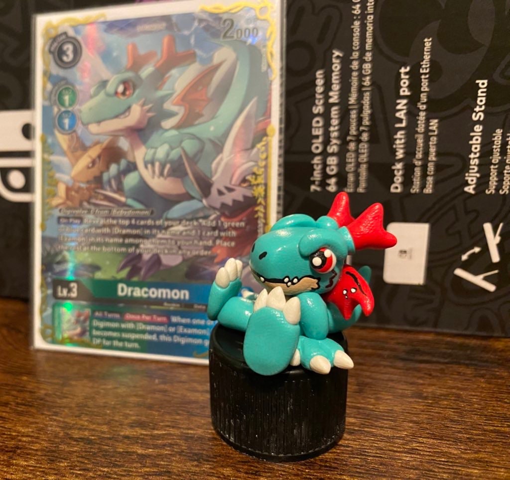 Dracomon Digimon TCG Memory Marker/Counter