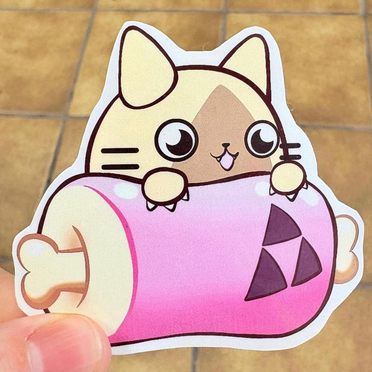 Hungry Palico Vinyl Sticker! *waterproof*