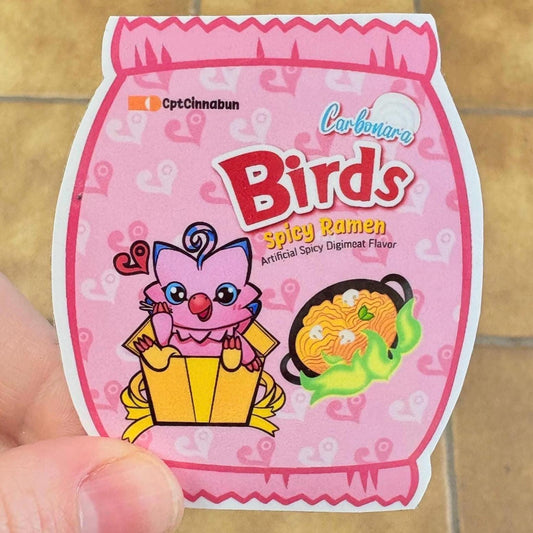 Biyomon Birds Ramen Vinyl Sticker! *waterproof*