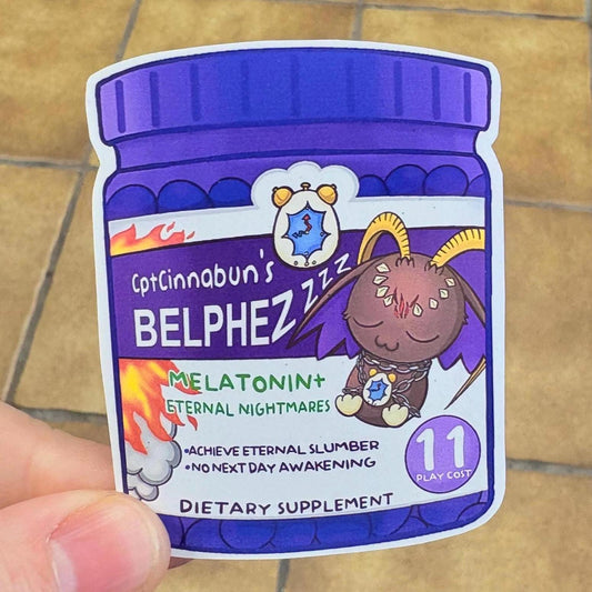 Belphemon: Sleep Mode Melatonin Gummies Vinyl Sticker! *waterproof*