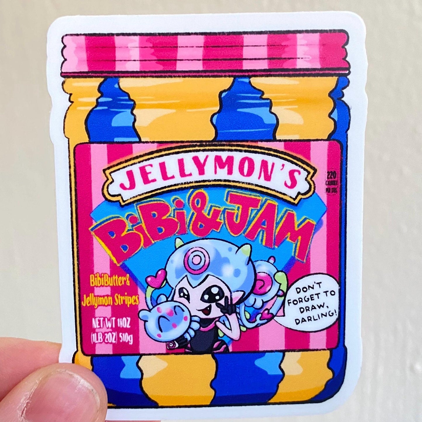 Jellymon Bibi & Jam Vinyl Sticker! *waterproof*