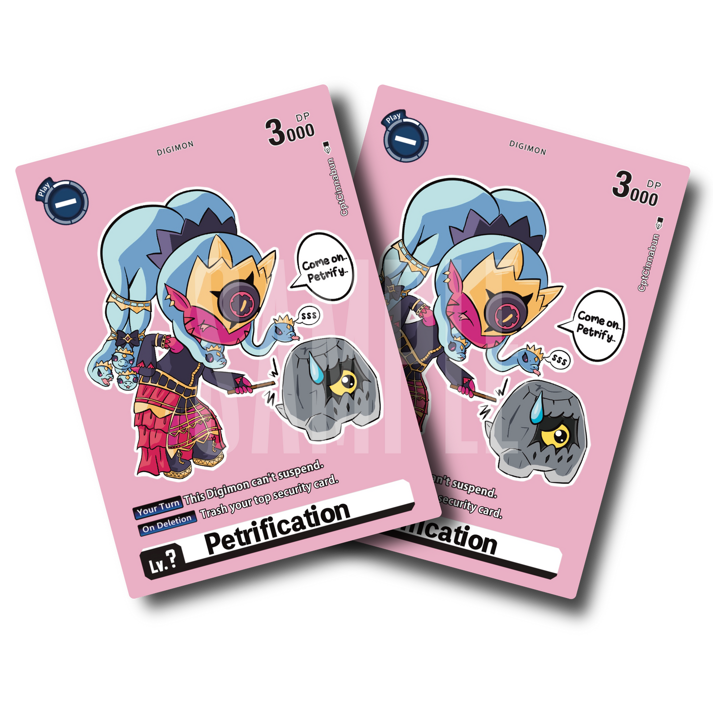 Chibi Medusamon Pretrification Token (Set of 4) Digimon TCG