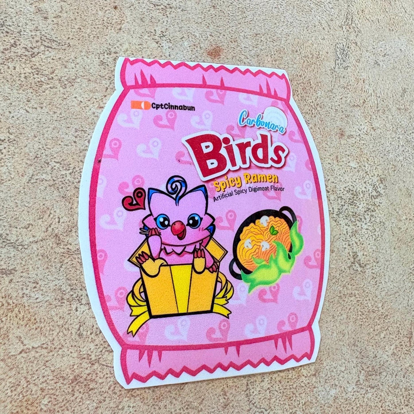 Biyomon Birds Ramen Vinyl Sticker! *waterproof*