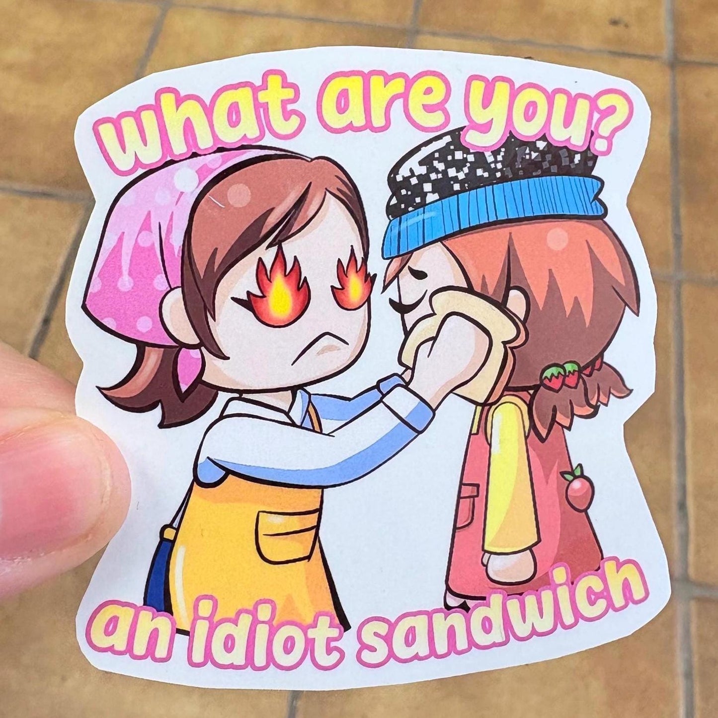 Idiot Sandwich Cooking Mom Vinyl Sticker! *waterproof*