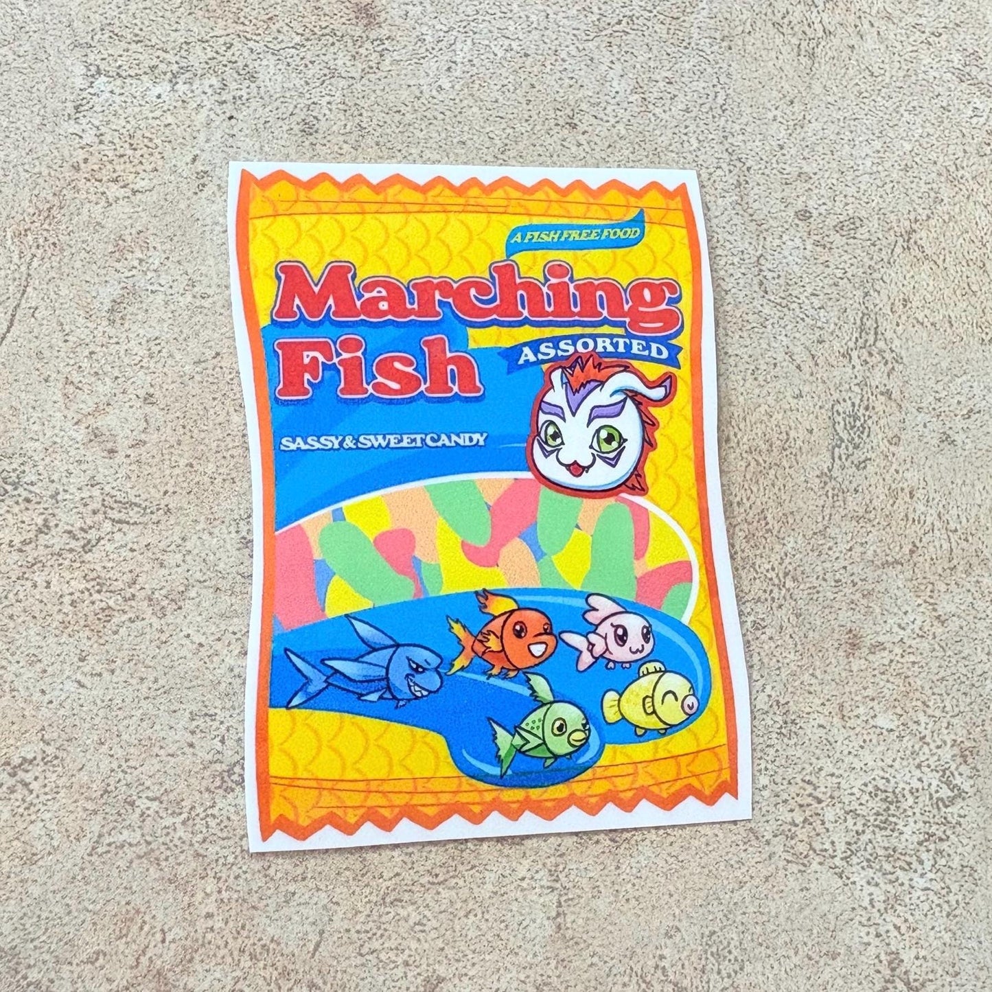 Gomamon Marching Fish Vinyl Sticker! *waterproof*